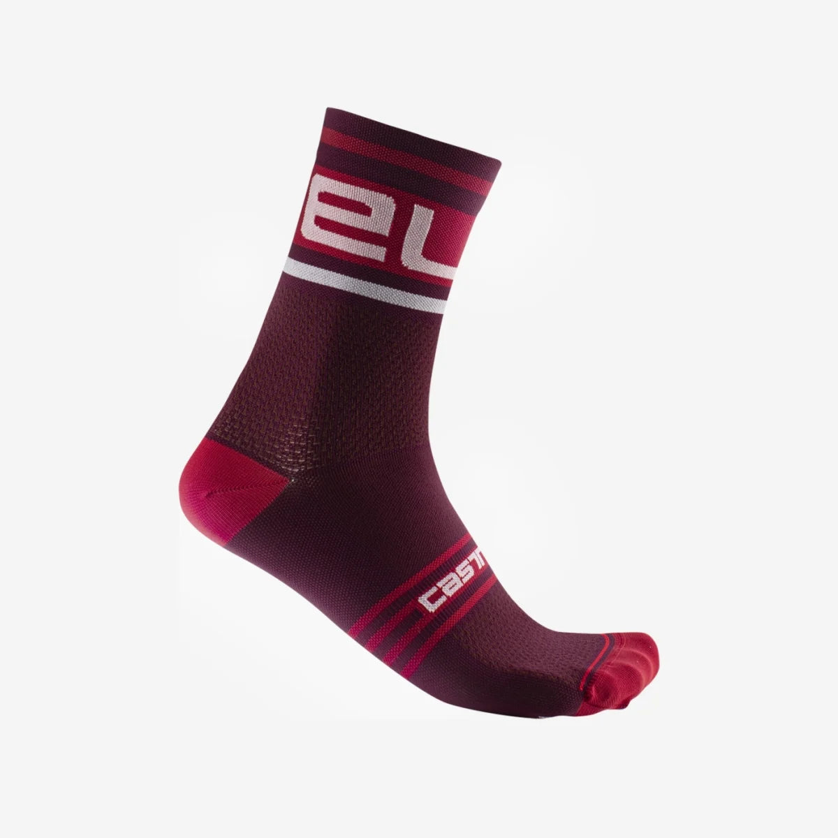 CASTELLI Prologo 15 Sock - Bordeaux / White