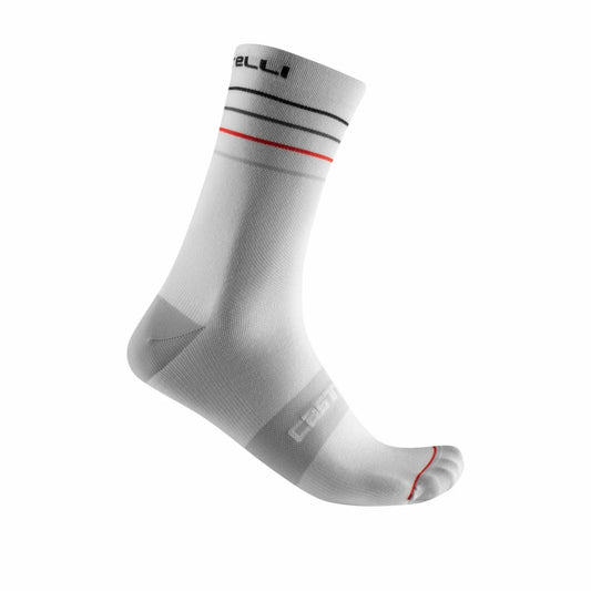 CASTELLI Endurance 15 Sock - White / Black / Red