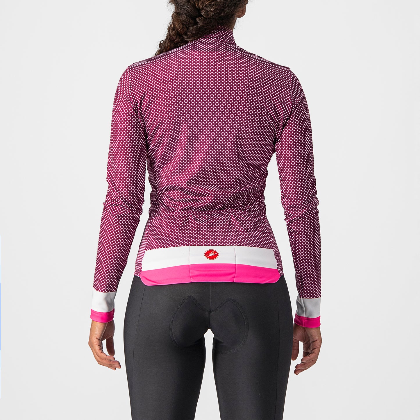 CASTELLI Volare LS Women's Jersey - Cyclament / White - Pink Fluo