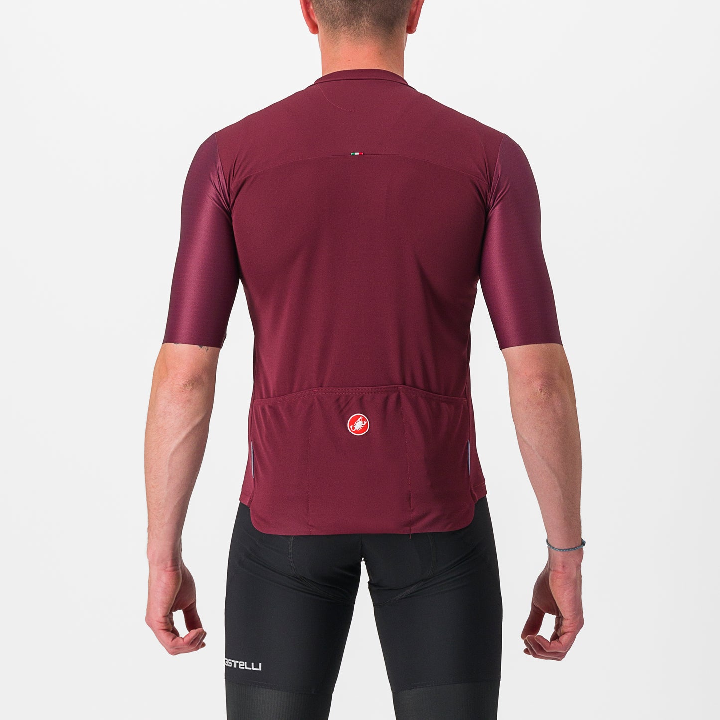 CASTELLI Prologo 7 Jersey - Bordeaux / Ivory - Passion Fruit