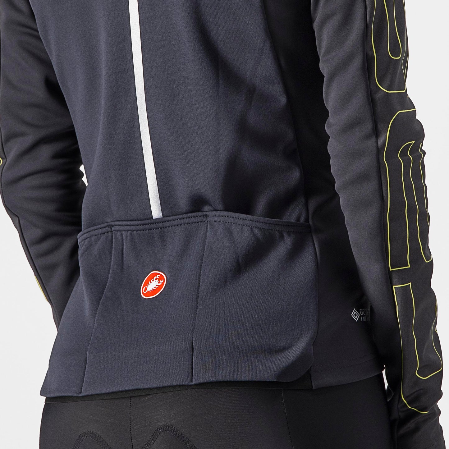 CASTELLI Transition Women's Jacket - Dark Gray / Brilliant Yellow