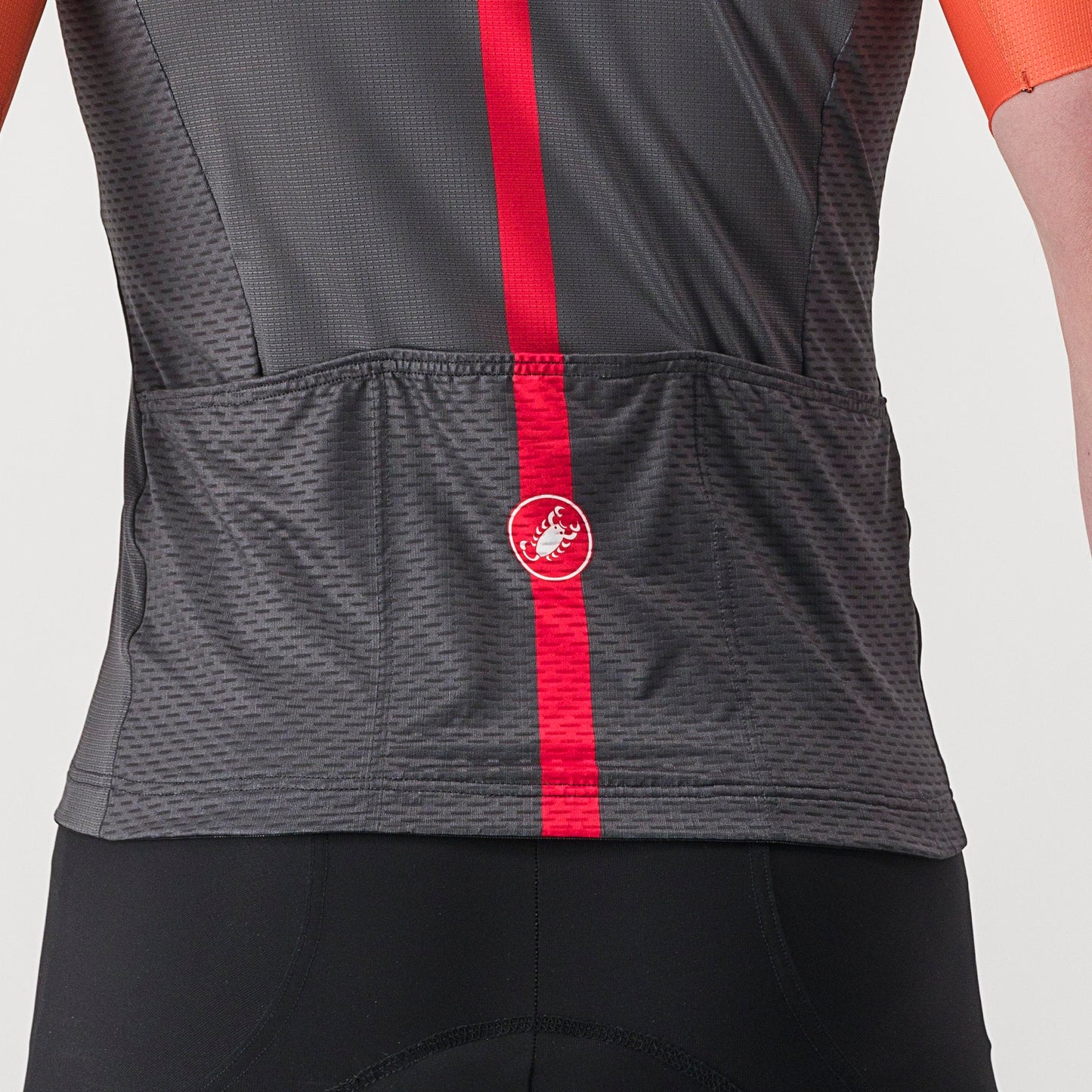 CASTELLI Sezione Men's Jersey - Dark Gray / Black / Scarlet Ibis