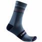 CASTELLI Endurance 15 Sock - Light Steel Blue / Pop Orange / White