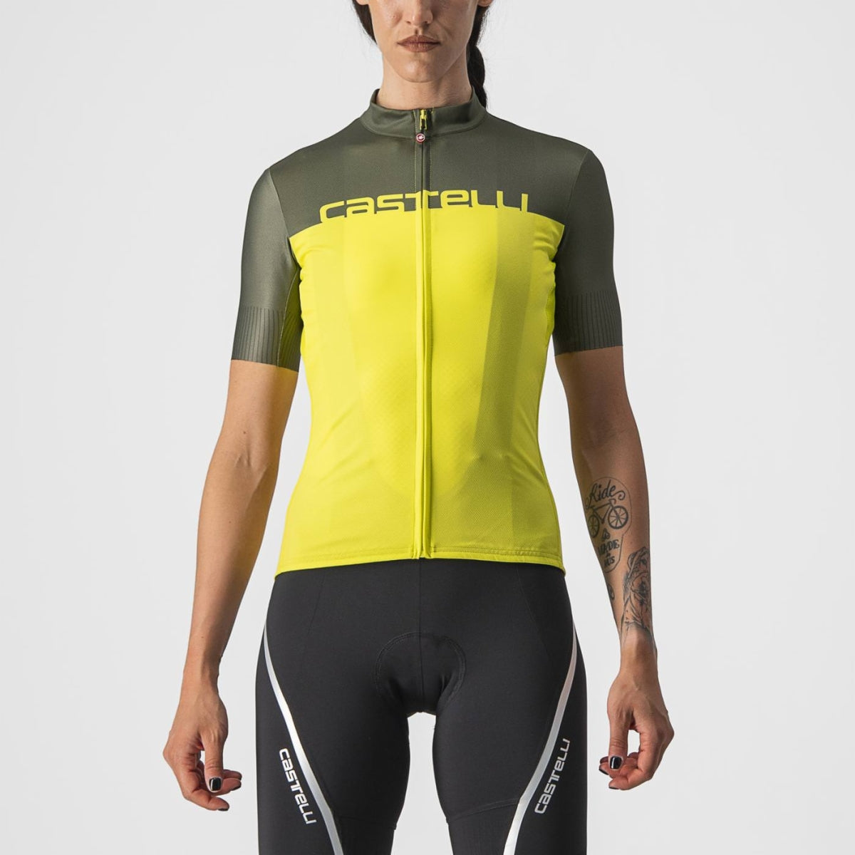 CASTELLI Velocissima Women's Jersey - Sulphur / Military Green