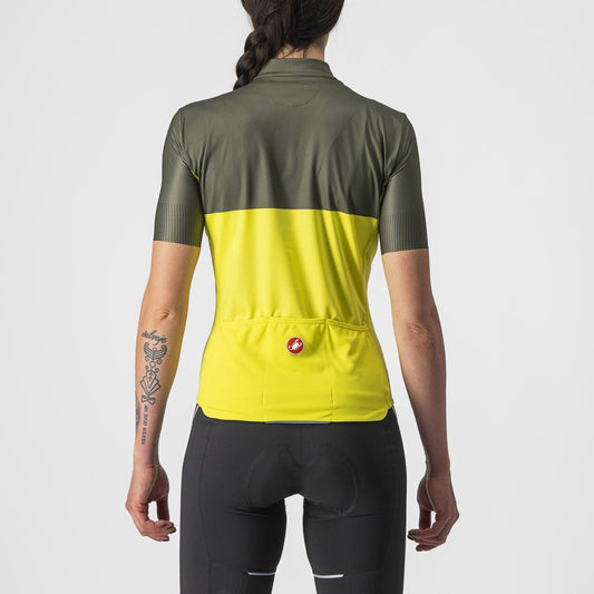 CASTELLI Velocissima Women's Jersey - Sulphur / Military Green