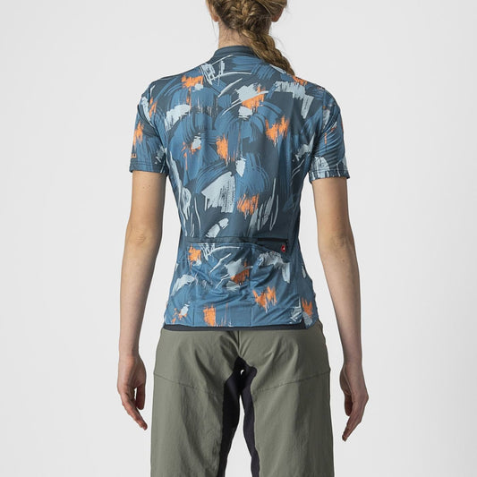 CASTELLI Unltd Sentiero Jersey - Dark Teal / Coral Flash