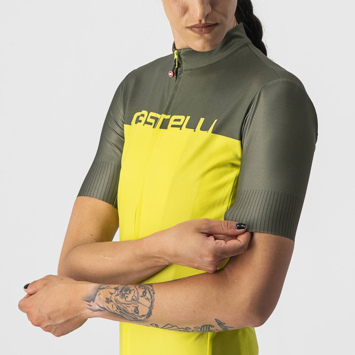 CASTELLI Velocissima Women's Jersey - Sulphur / Military Green