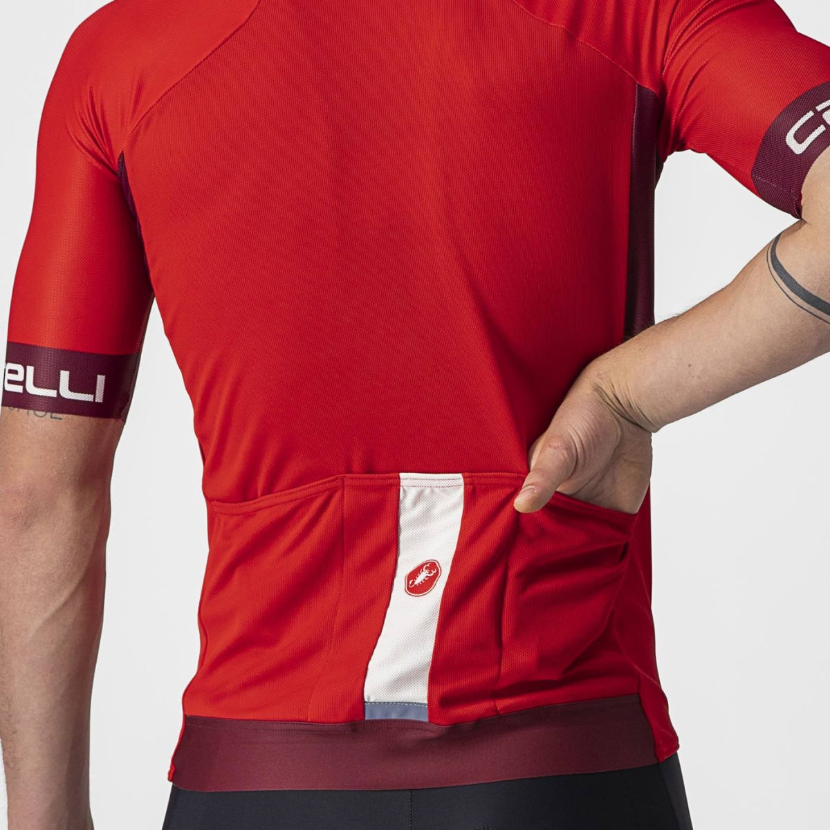 CASTELLI Entrata VI Jersey - Red / Bordeaux - Ivory