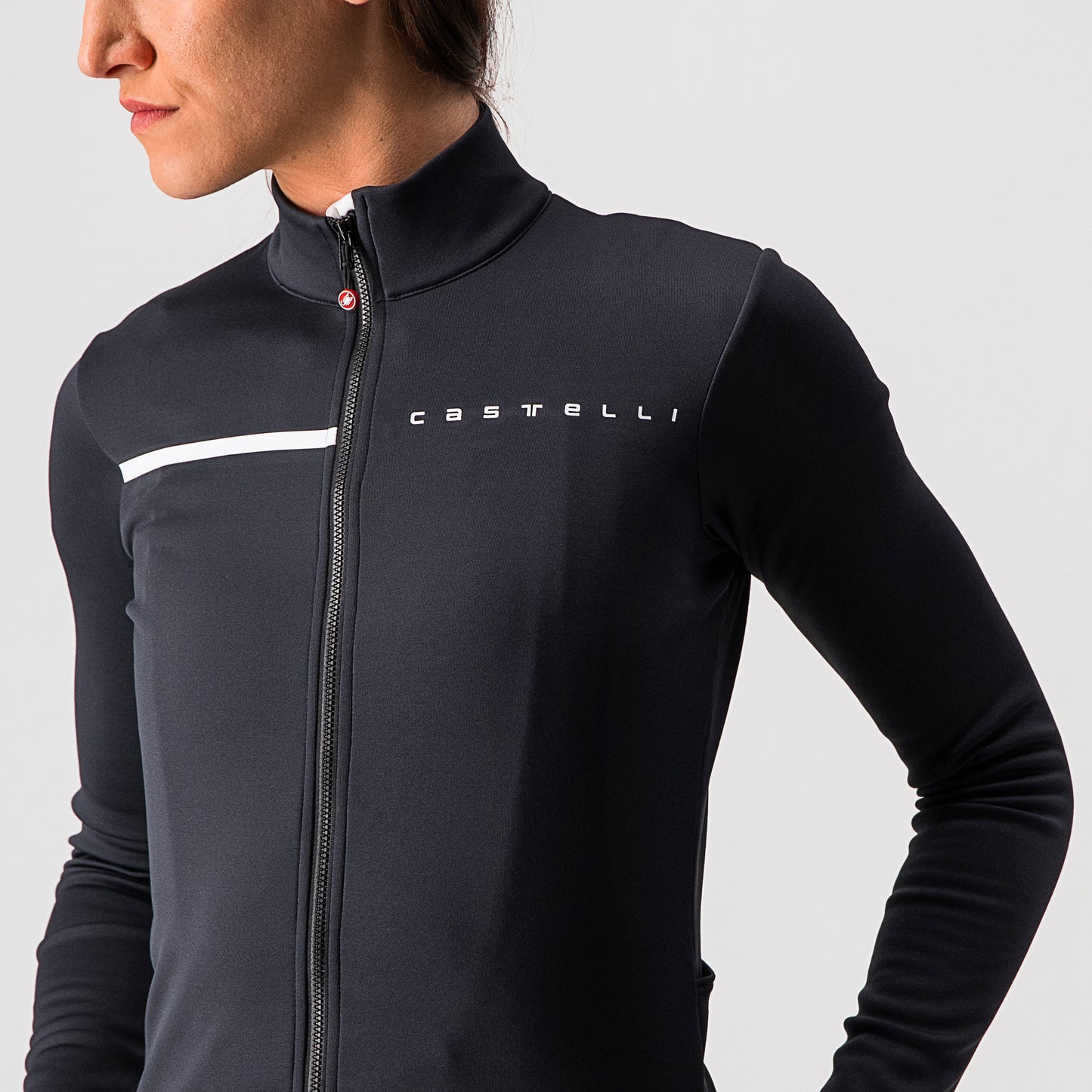 CASTELLI Sinergia 2 Women's FZ Jersey - Light Black / White