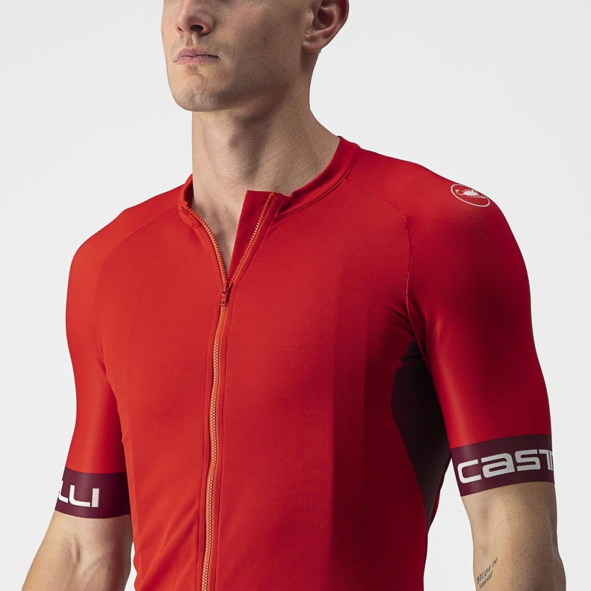 CASTELLI Entrata VI Jersey - Red / Bordeaux - Ivory