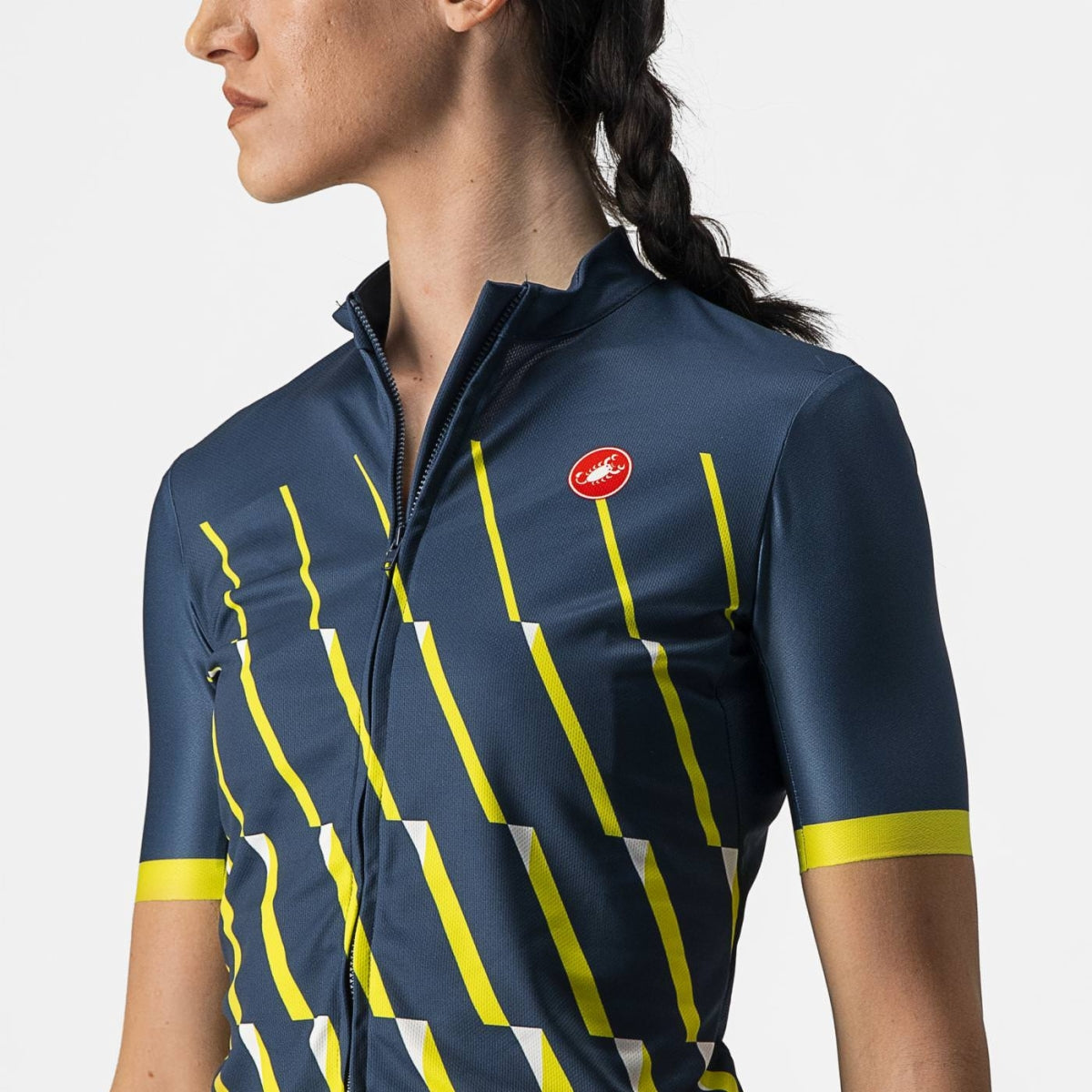CASTELLI Pendio Women's Jersey - Moonlit Ocean Sulphur White