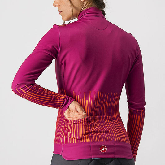 CASTELLI Sorpresa Long Sleeve Women's Jersey Magenta Orange