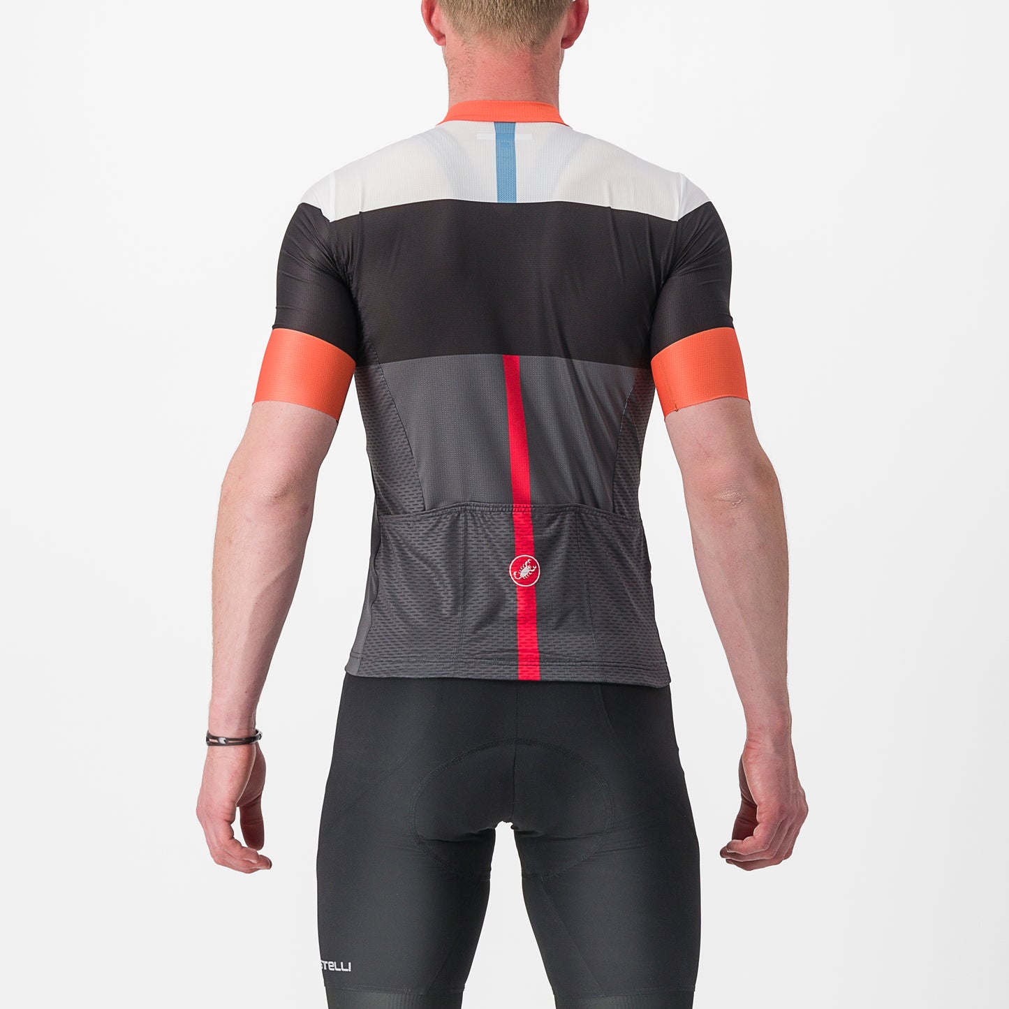 CASTELLI Sezione Men's Jersey - Dark Gray / Black / Scarlet Ibis