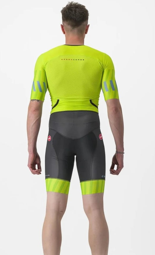 CASTELLI Free Sanremo 2 Men's SS Suit - Electric Lime / Niagara Blue