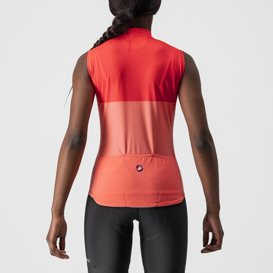 CASTELLI Velocissima Sleeveless Women's Jersey - Coral Flash / Brilliant Pink