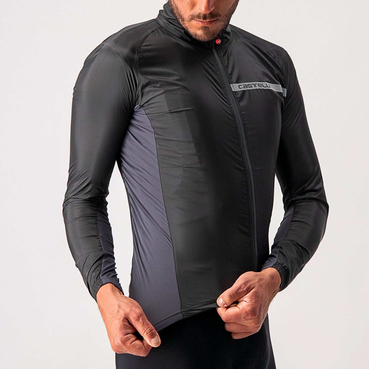 CASTELLI Squadra Stretch Jacket - Light Black/Dark Gray