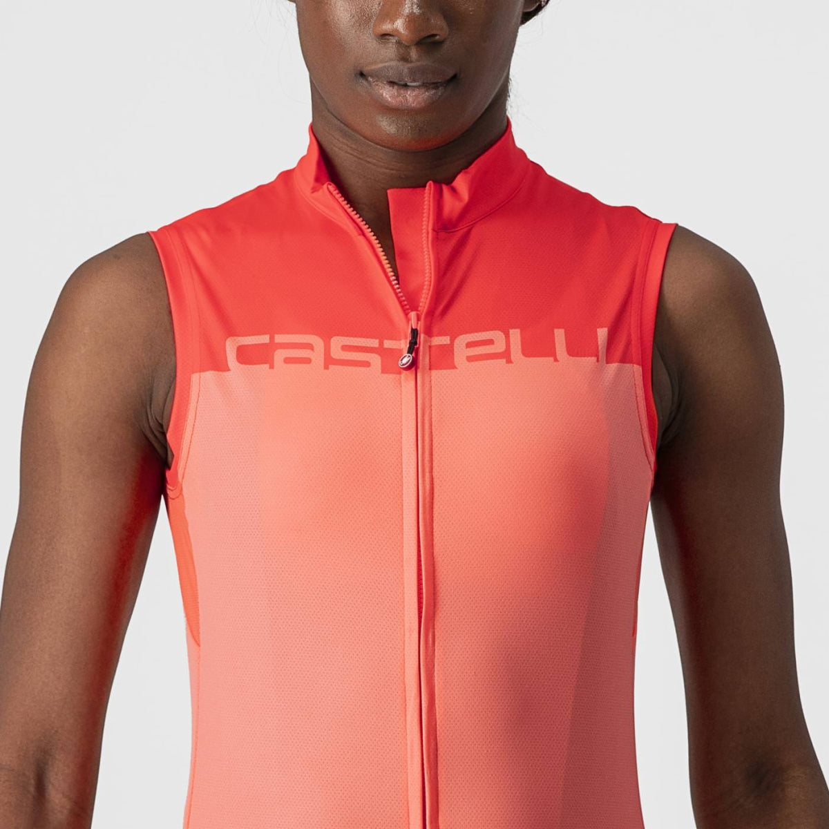 Castelli - Women's Solaris Top - Débardeur de cyclisme - Hibiscus / Soft  Orange | XS