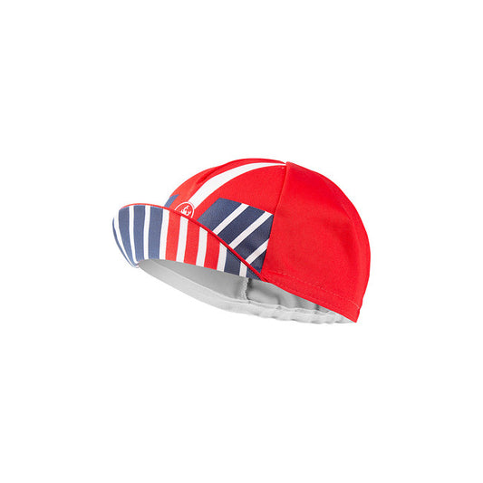 CASTELLI Hors Categorie Cap - Red/Dark Infinity Blue/White