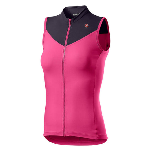 CASTELLI Solaris Sleeveless Jersey - Pink Fluo / Dark Steel Blue