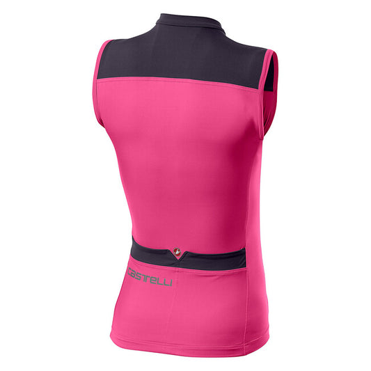 CASTELLI Solaris Sleeveless Jersey - Pink Fluo / Dark Steel Blue