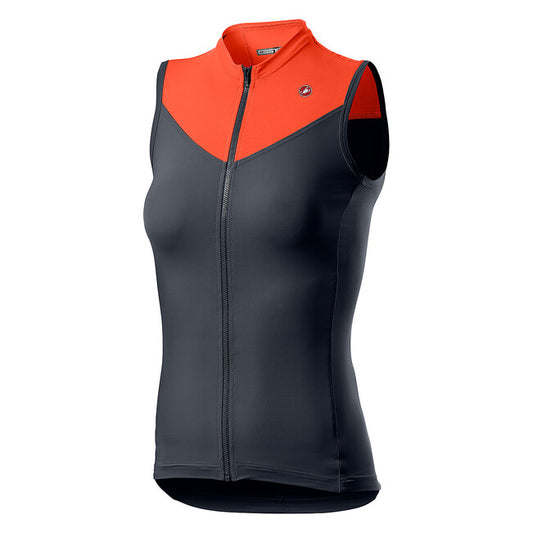 CASTELLI Solaris Sleeveless Jersey - Dark Steel Blue /Brilliant Pink