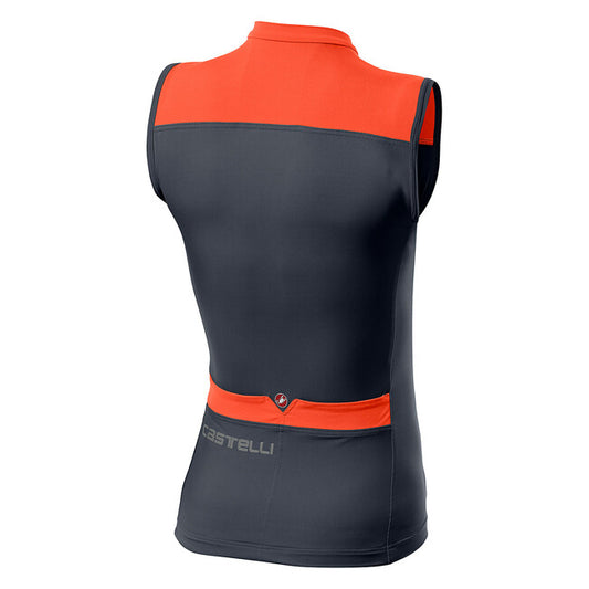 CASTELLI Solaris Sleeveless Jersey - Dark Steel Blue /Brilliant Pink