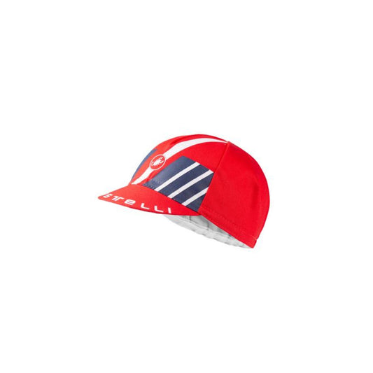 CASTELLI Hors Categorie Cap - Red/Dark Infinity Blue/White